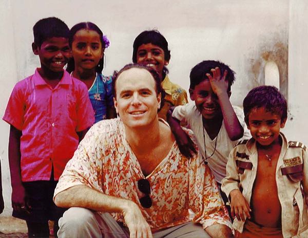 Dr. Weiss with kids from India