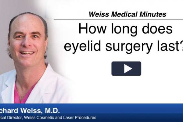 Dr Weiss explains how long eyelid surgery lasts and why.